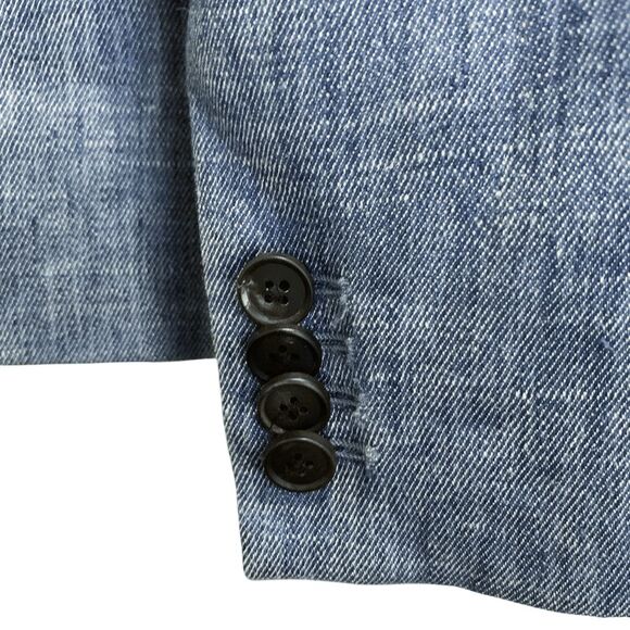 Veronica Beard Orchid Chambray Upcollar Blazer Jacket Size 6 w/ Dickey Insert - Picture 9 of 13